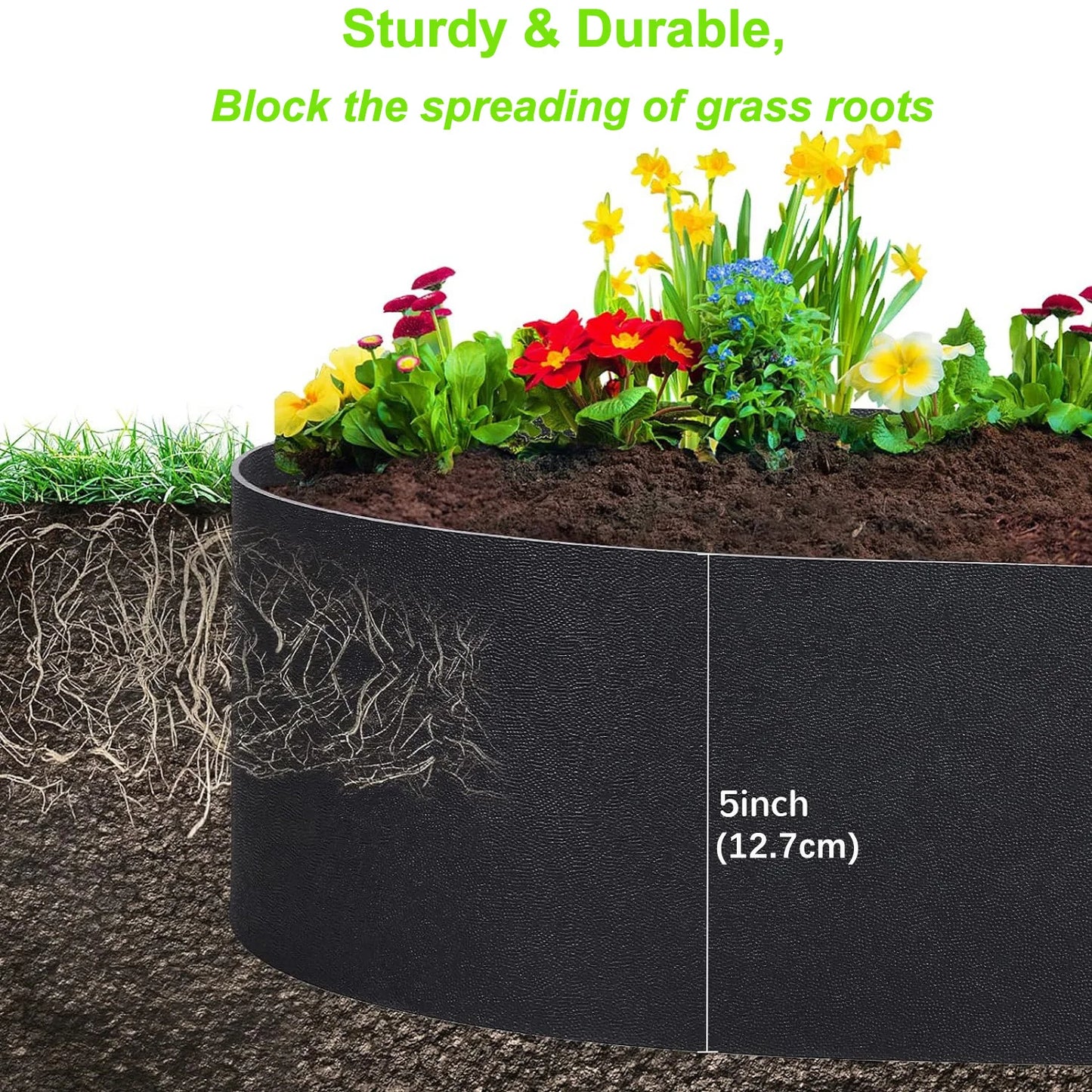 Plastic Garden Edging Border Coil With Anti UV Treatment