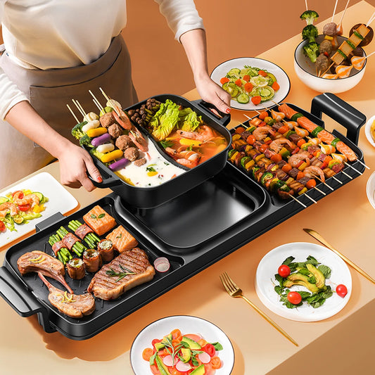 Versatile Grilling And Hot Pot For Family Gatherings