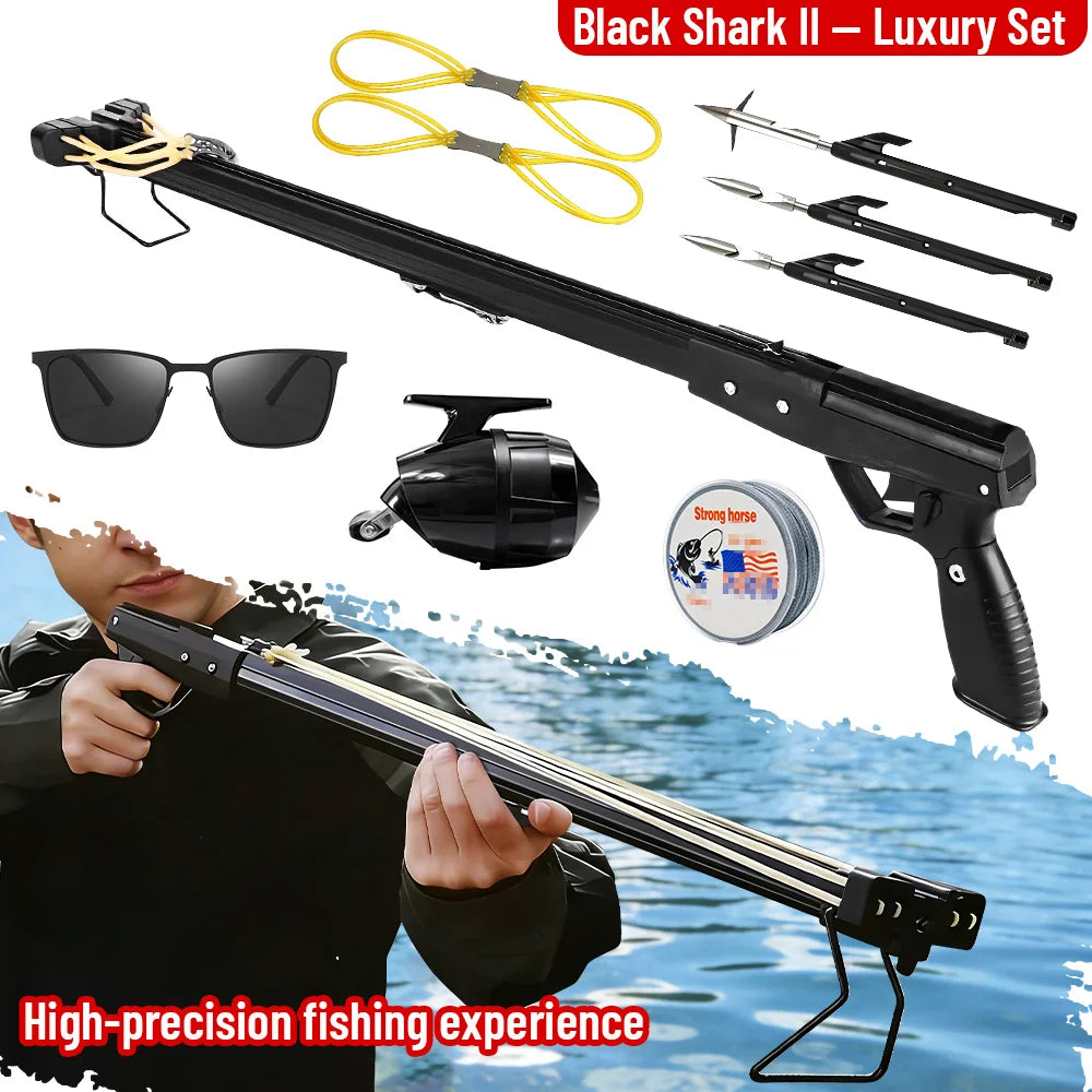 Fishing Slingshot Rod With Reel Aluminum Portable Outdoor Tool