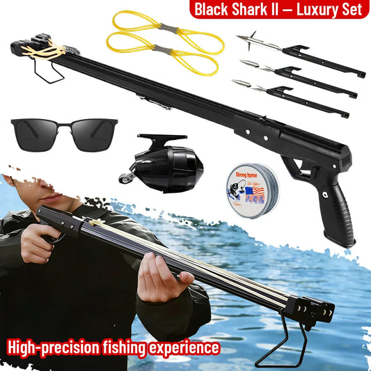 Fishing Slingshot Rod With Reel Aluminum Portable Outdoor Tool