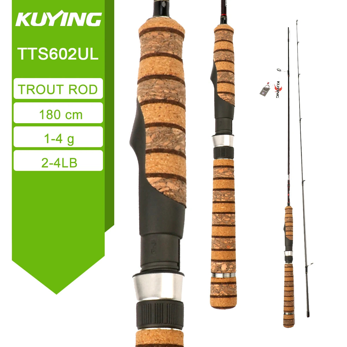 Kuying Teton Spinning Casting Rod Carbon 0.8-8g 1-8lb Fuji