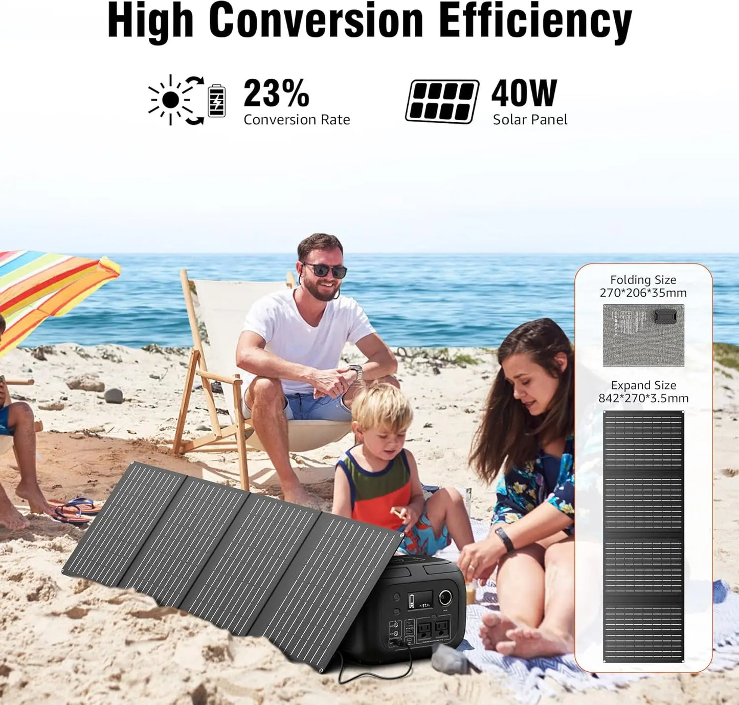 SinKeu 300W Portable Power Station With Solar Panels