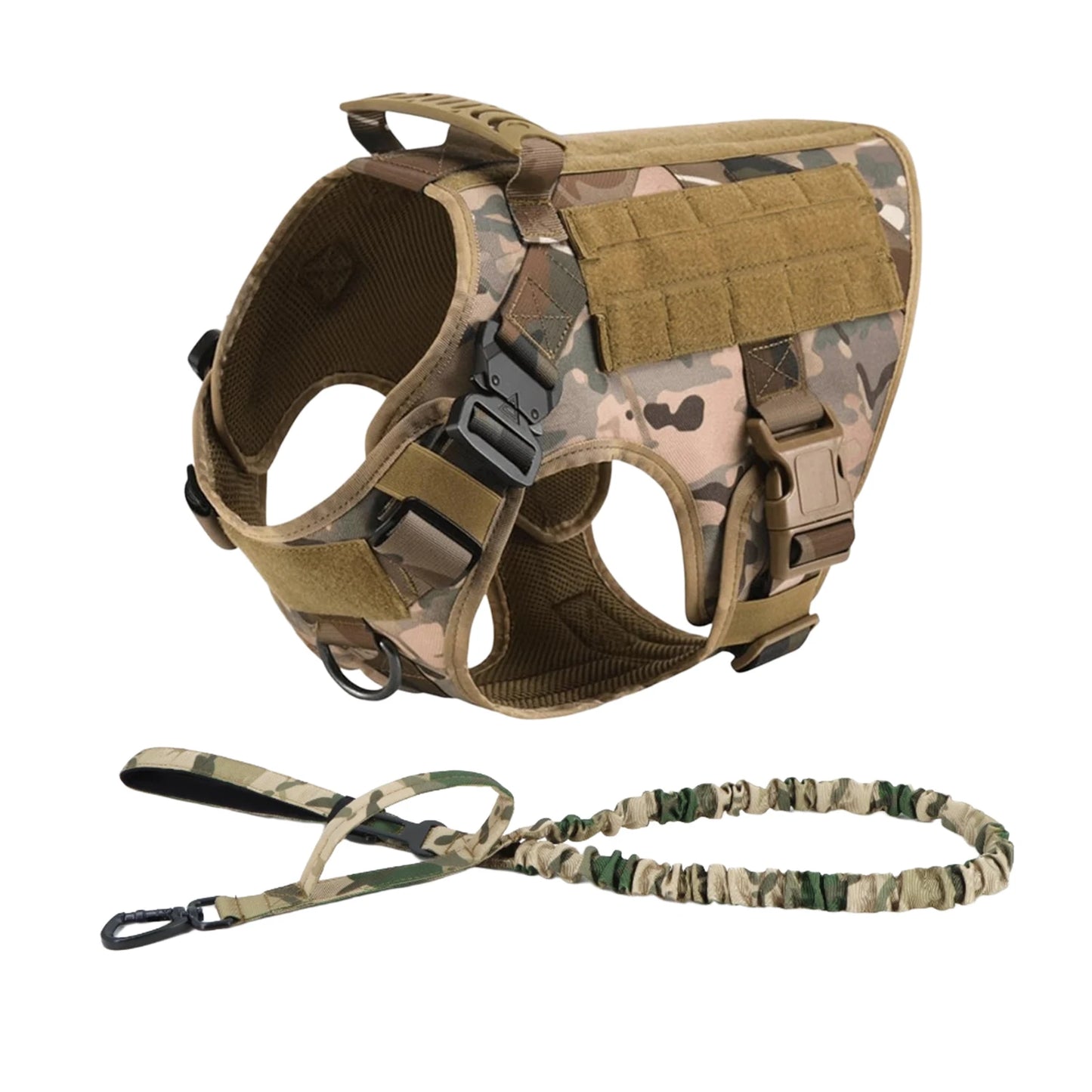 PETRAVELCN Tactical Dog Harness With Molle Pouches For Dogs