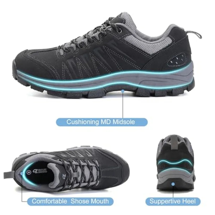 Legend Waterproof Hiking Shoes Leather Lightweight Anti Slip Unisex