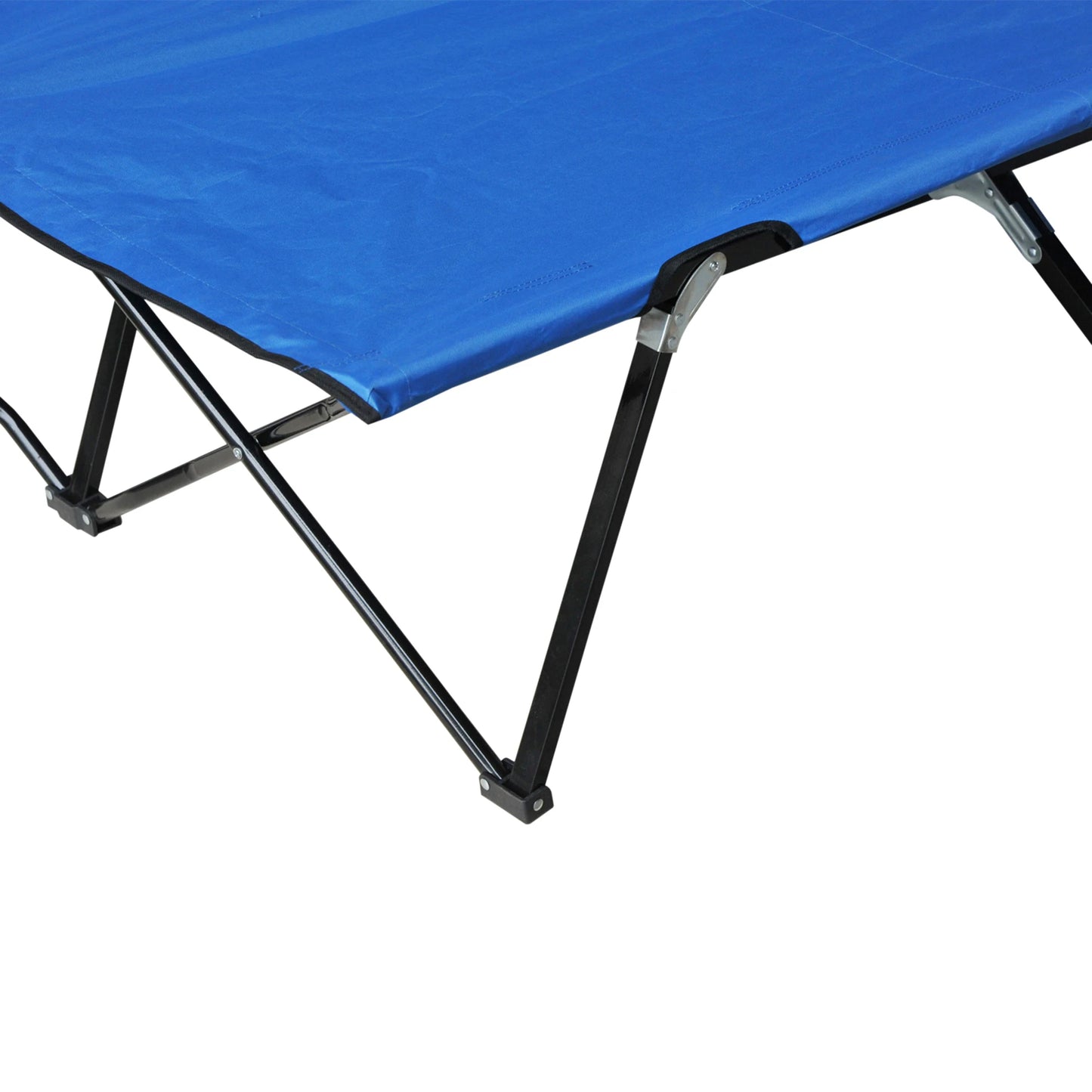 Outsunny Outdoor Double Camping Cot Foldable Bed With Carry Bag