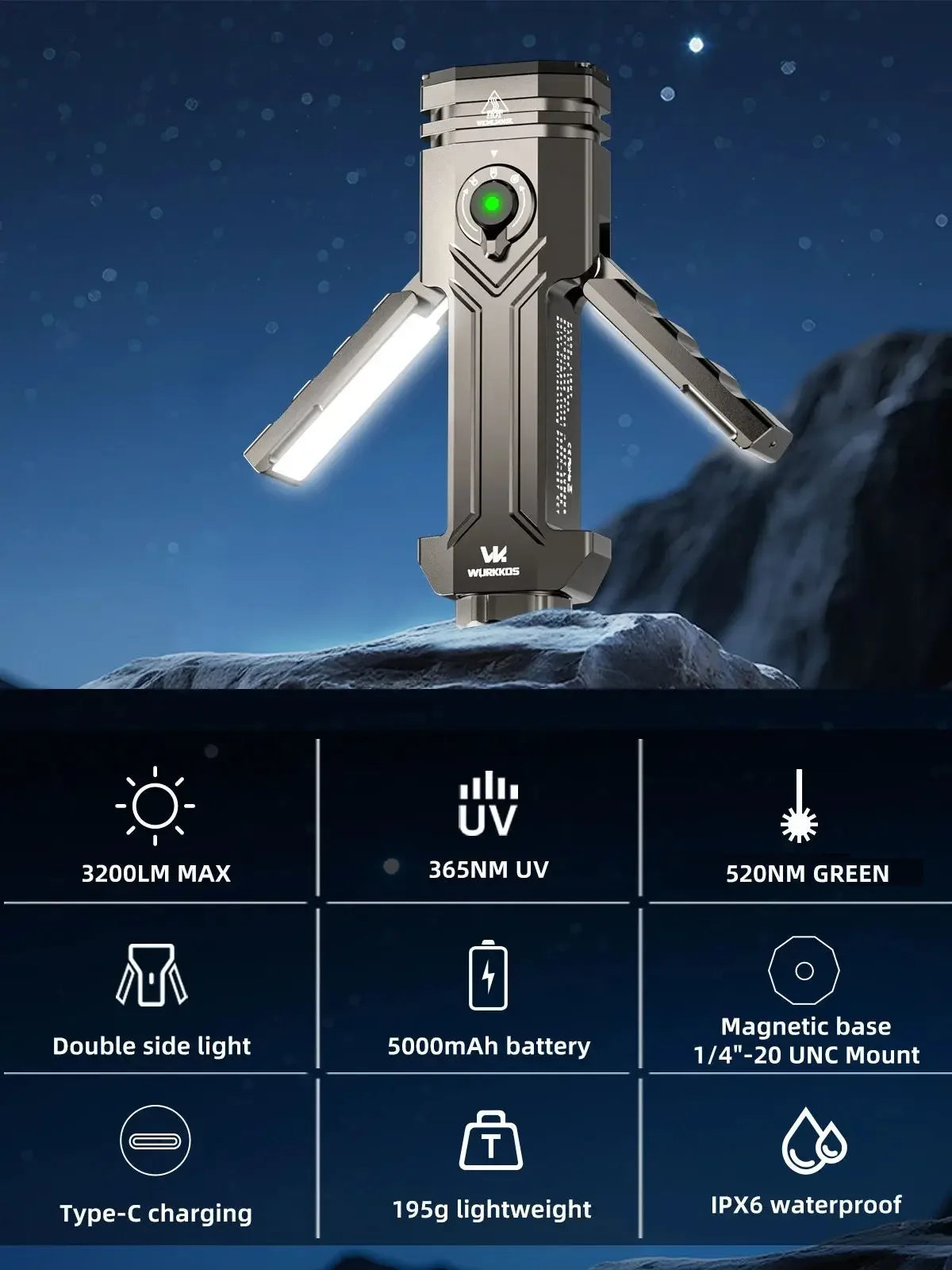 Wurkkos HD02 LED Camping Lamp for Outdoor Activities