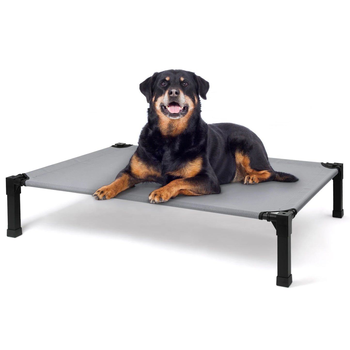 Elevated Cooling Dog Bed With Chewproof Mesh Metal Frame