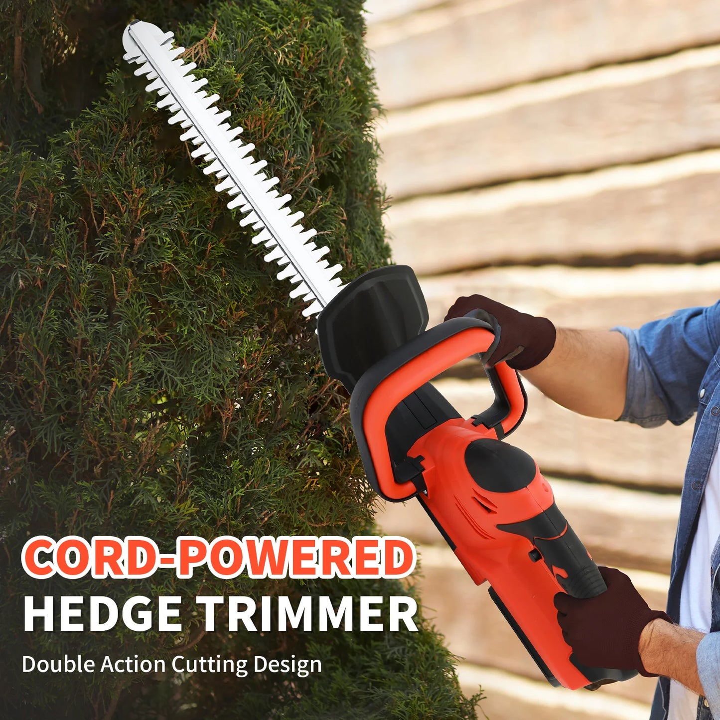Cordless Hedge Trimmer With 3.0Ah Battery Charger For Yard Care