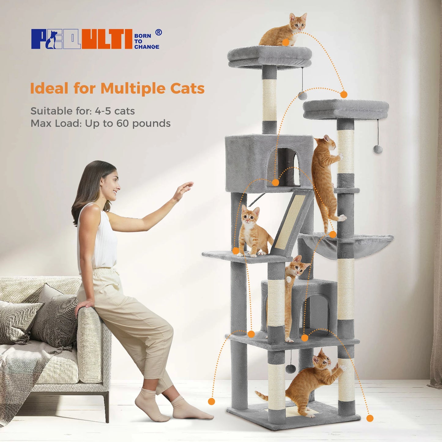 Pawz Road Multi Level Large Cat Tree Condo