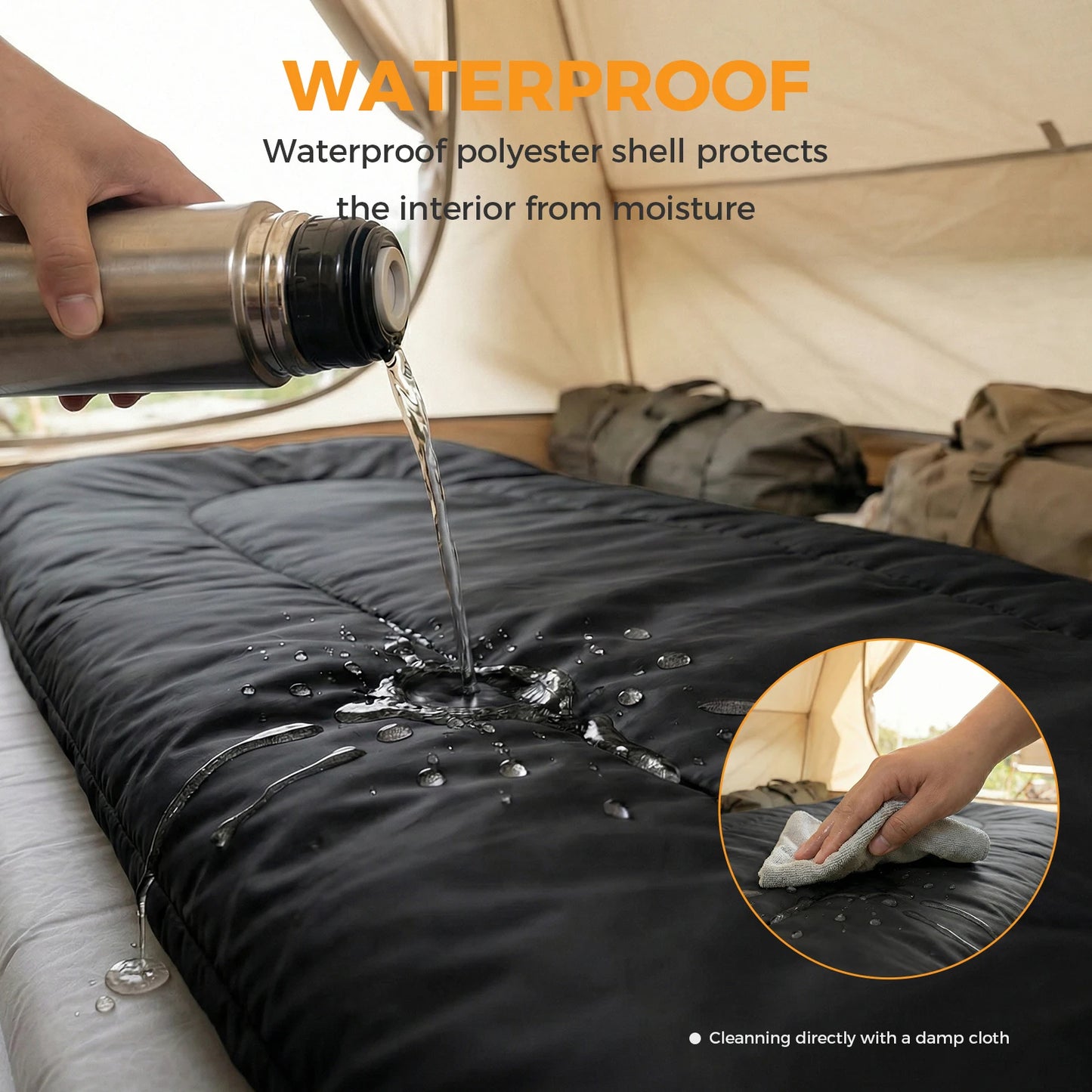 JHK Double Sleeping Bag For Adults With Pillow 3 Season