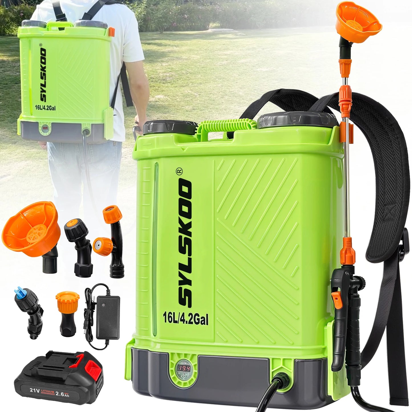 Electric Garden Sprayer 100 PSI Compatible 18V Battery