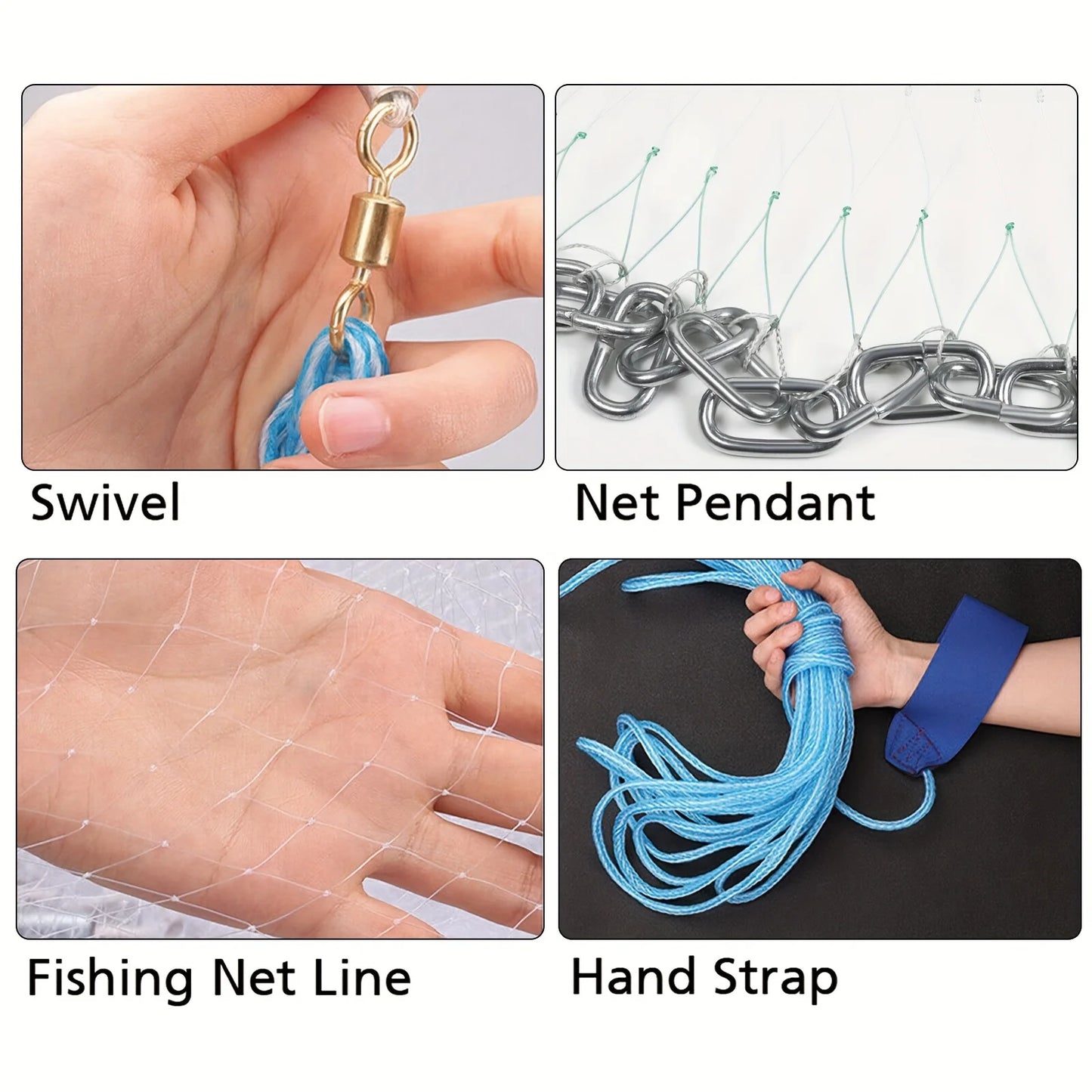 NGT Extra Large Saltwater Cast Net With Nylon Line Sinker