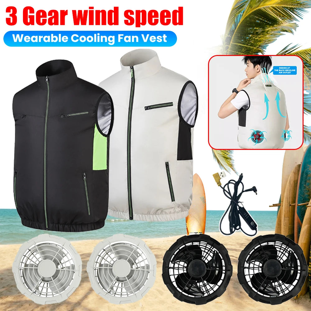 Wearable Cooling Vest Air Conditioning Clothes For Outdoor Work