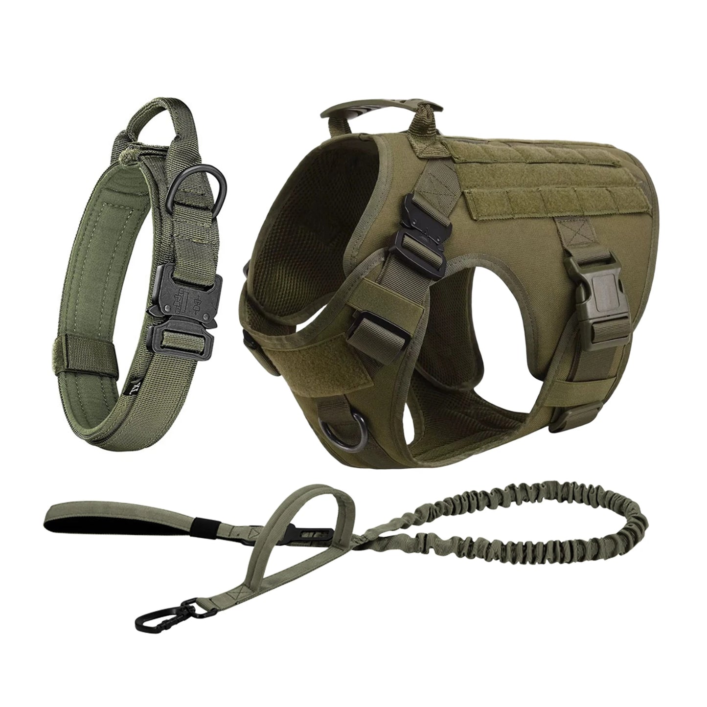 PETRAVELCN Tactical Dog Harness With Molle Pouches For Dogs