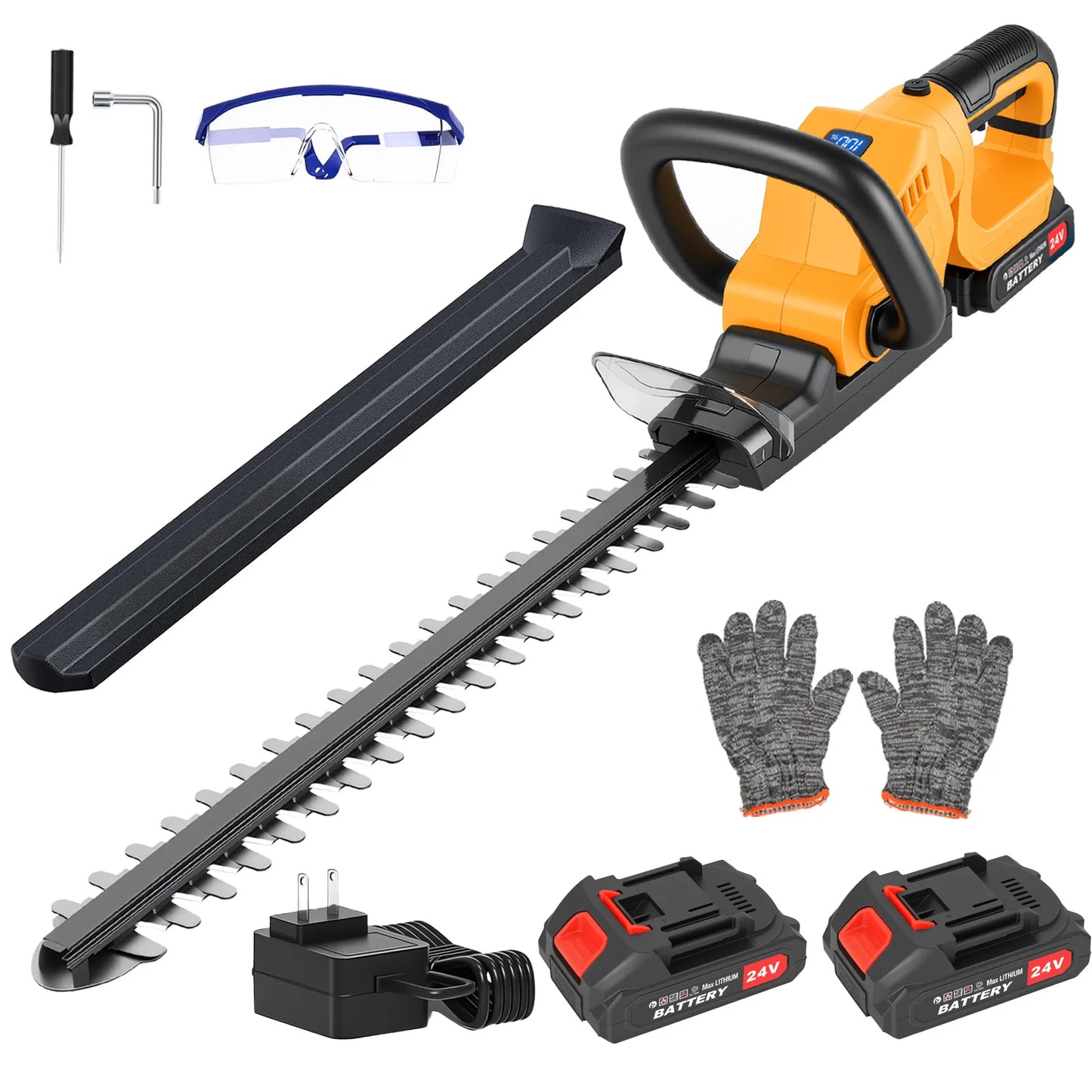 Cordless Hedge Trimmer With Batteries And Charger