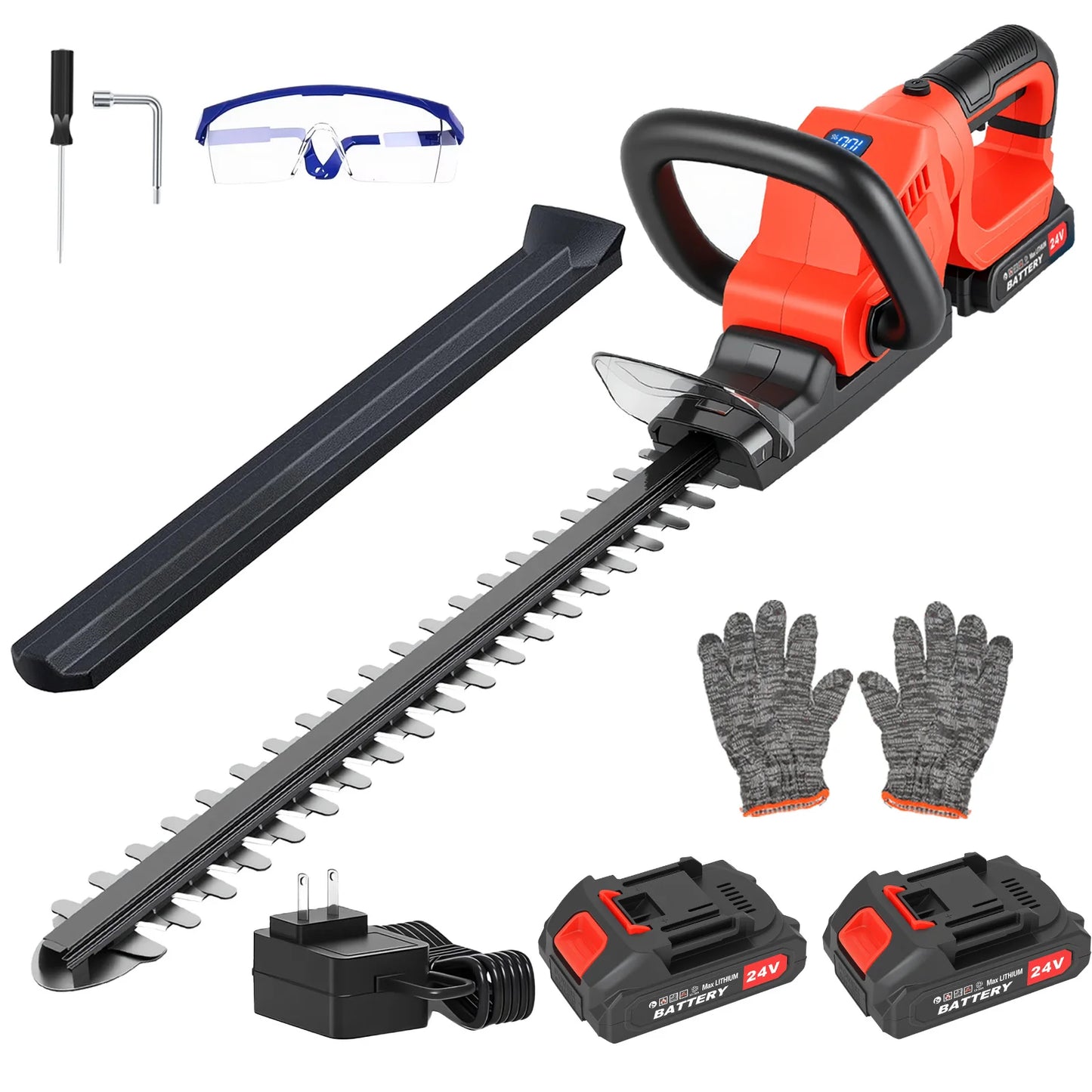 Cordless Hedge Trimmer With Batteries And Charger