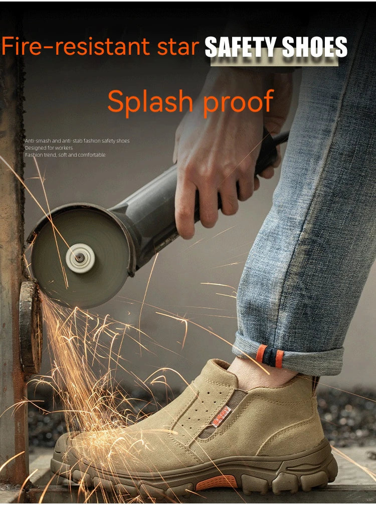 Men Composite Toe Safety Work Boots With Metatarsal Guard