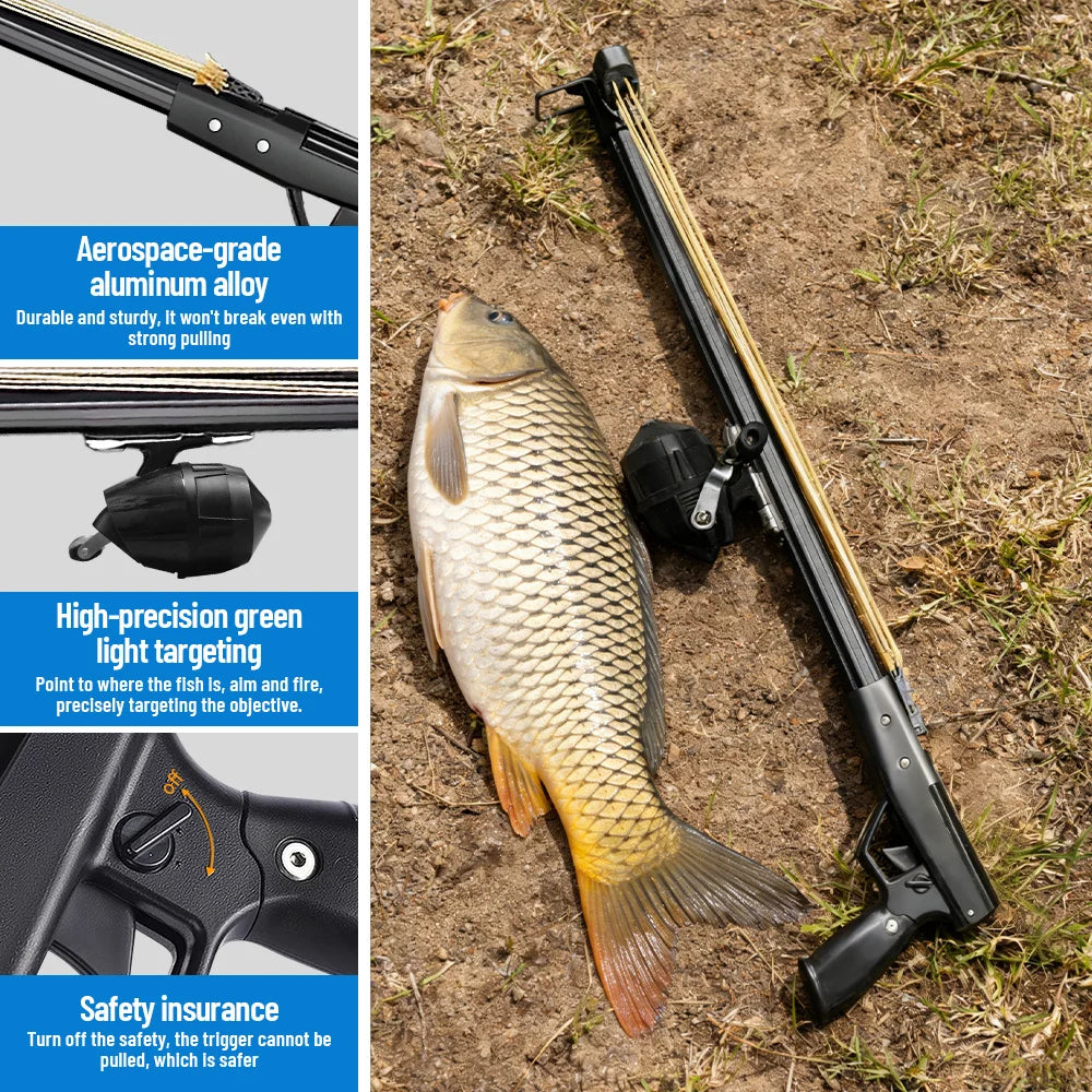 Fishing Slingshot Rod With Reel Aluminum Portable Outdoor Tool