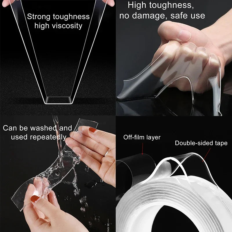 LISM Nano Tape Ultra Strong Double Sided Adhesive Transparent Waterproof