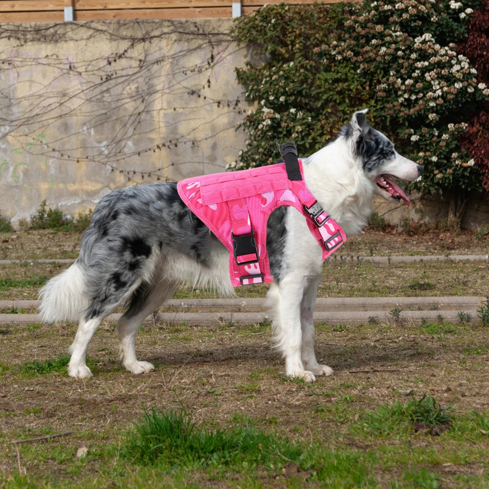 Camouflage Dog Harness Vest For Large To Medium Dogs Adjustable