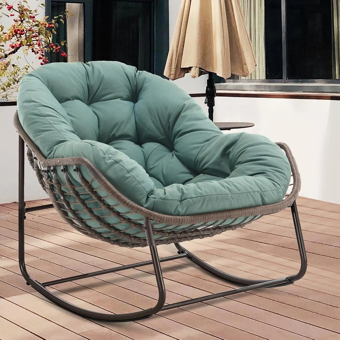 Papasan Rocking Chair Outdoor Indoor Egg Design Patio