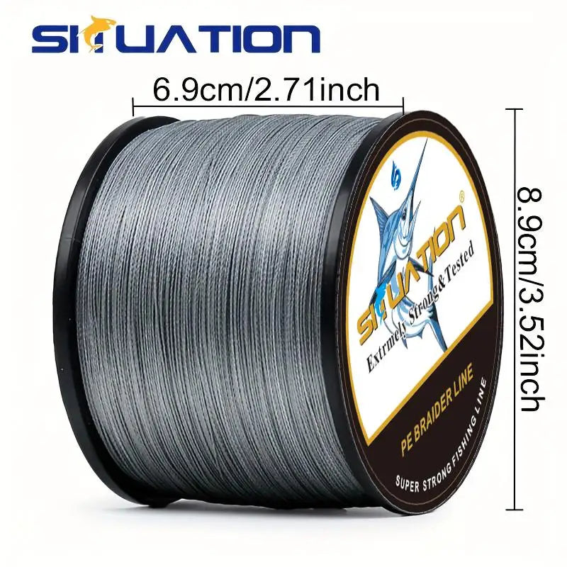 Braided Fishing Line 4 Strand PE Wear Resistant 12 Lb