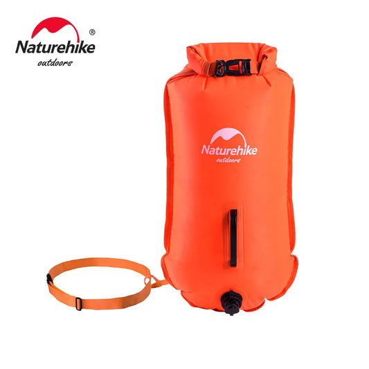 Inflatable Swimming Buoy Dry Bag 28L Waterproof Flotation Dual Airbags