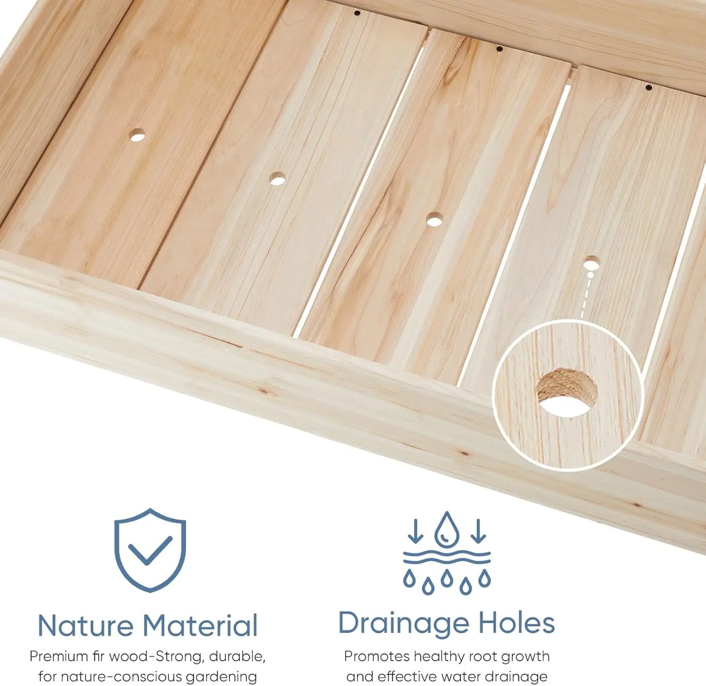 Elevated Wooden Planter Box With Legs For Patio Garden