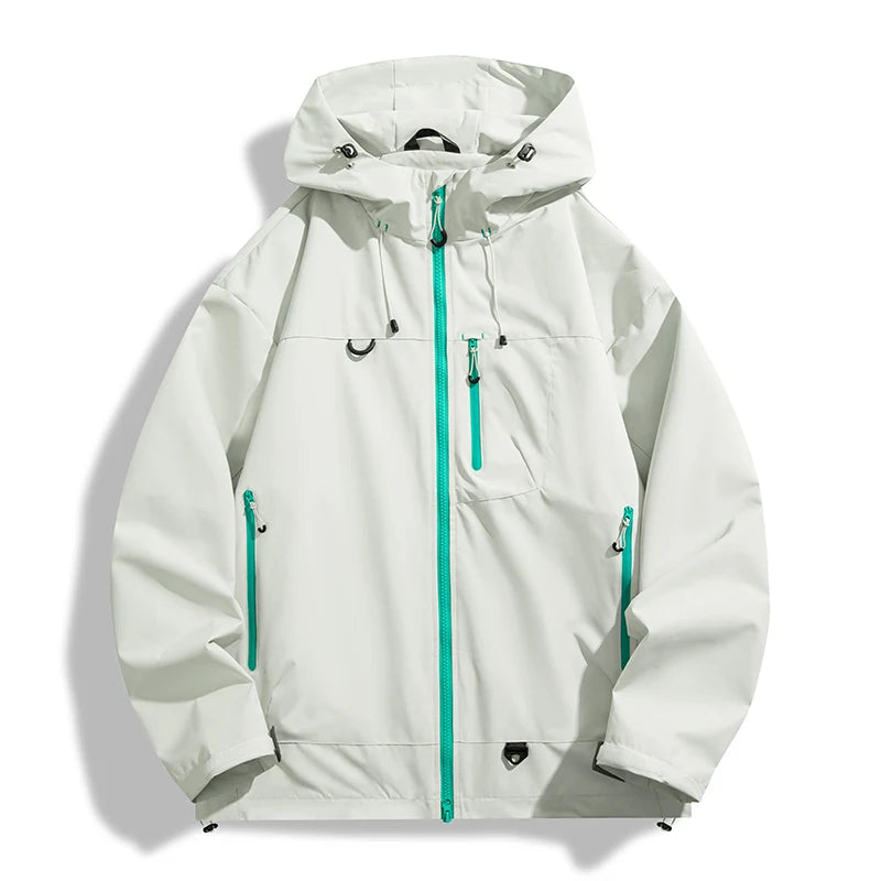 Ippolich Unisex Waterproof Hiking Jacket Hooded Windbreaker