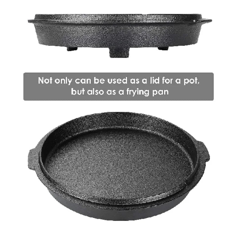 Cast Iron Dutch Oven For Outdoor Cooking And Camping