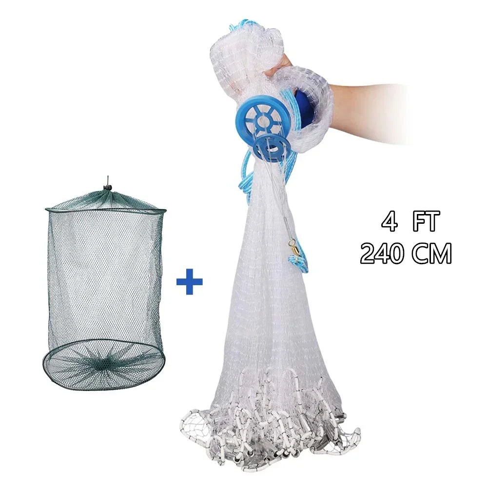 Cast Net For Fishing Shrimp Cage Freshwater And Saltwater
