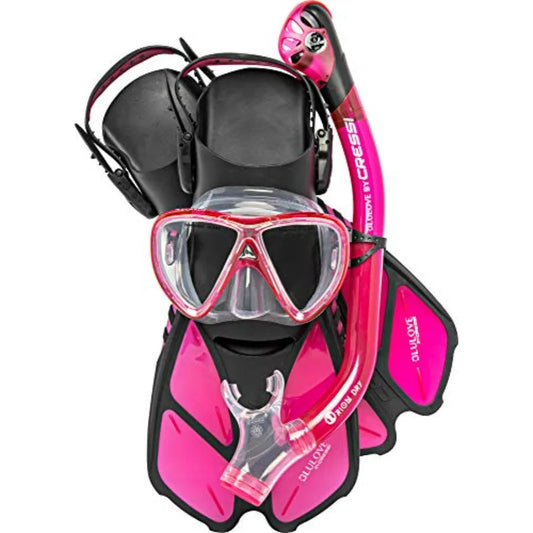 Adult Snorkel Set With Mask And Dry Snorkel Adjustable Fins