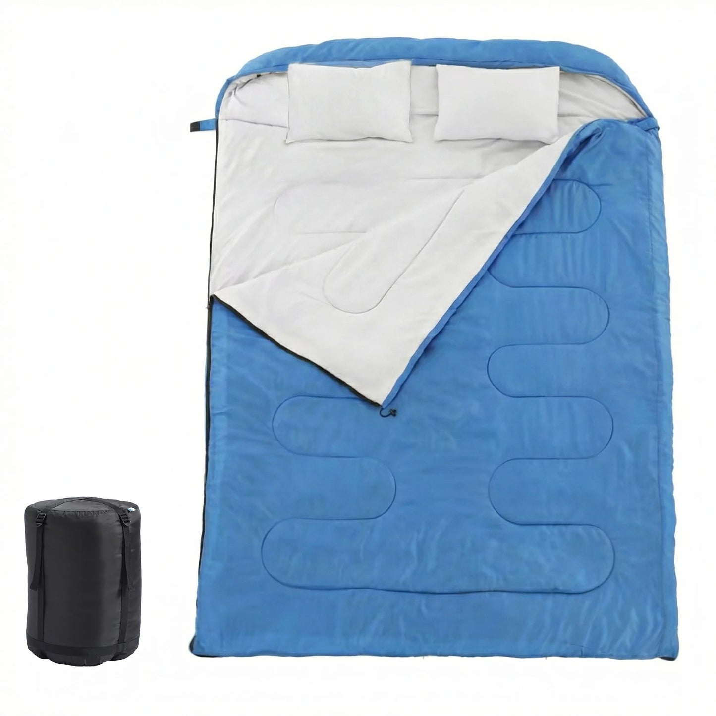 JHK Double Sleeping Bag For Adults With Pillow 3 Season