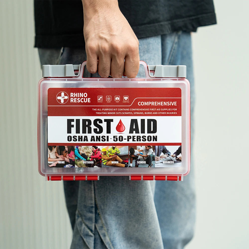 Rhino Rescue Comprehensive First Aid Kit for Home and Office