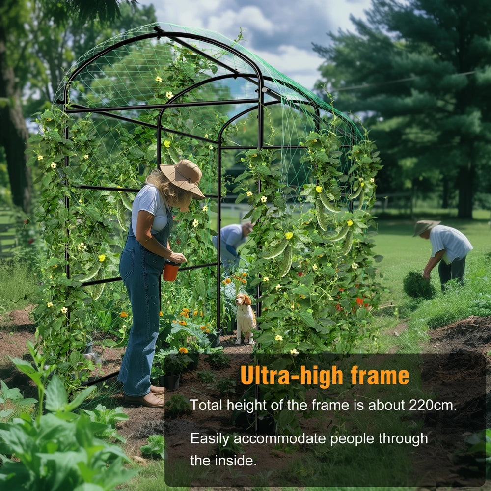 Wisfor U-Shaped Metal Tall Garden Plant Trellis For Climbing Vegetables