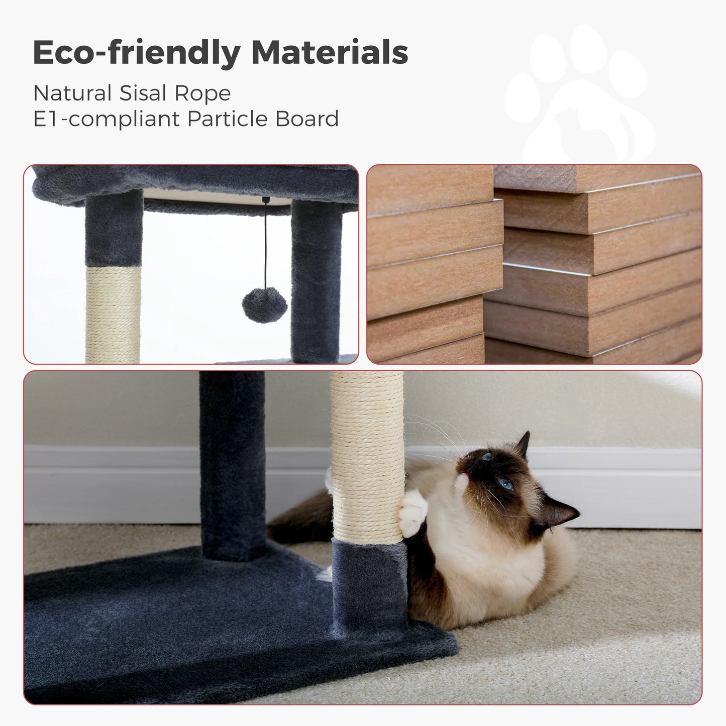 PawZ Road 5 Tier Indoor Cat Tree With Hammock