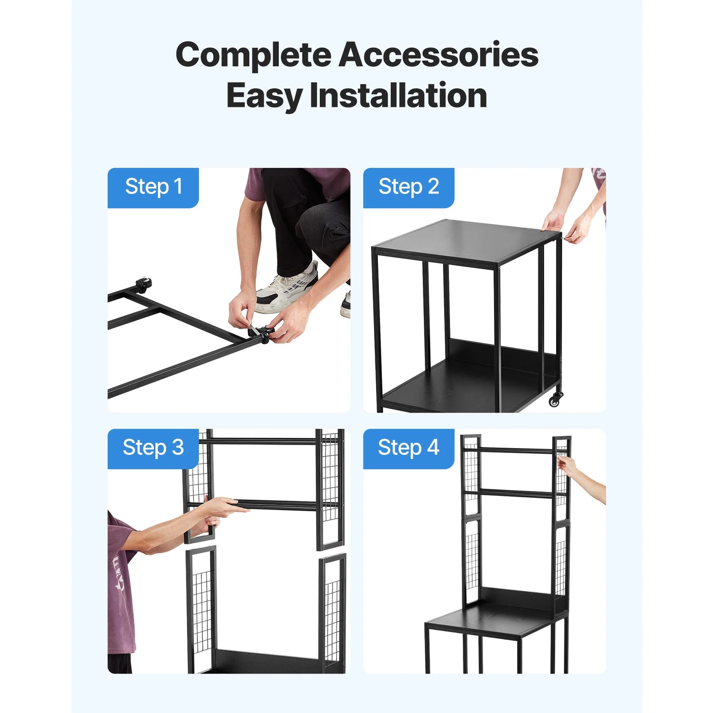 SucceBuy 4 Tier 3D Printer Filament Storage Rack With Wheels