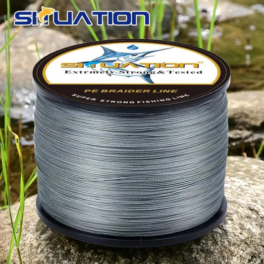 Braided Fishing Line 4 Strand PE Wear Resistant 12 Lb