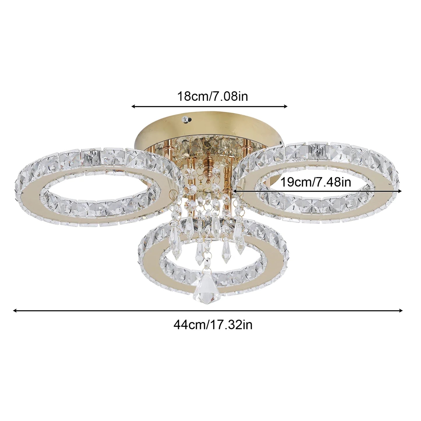 Vetrulus Crystal Ceiling Light Chandelier Living Room