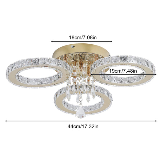 Vetrulus Crystal Ceiling Light Chandelier Living Room