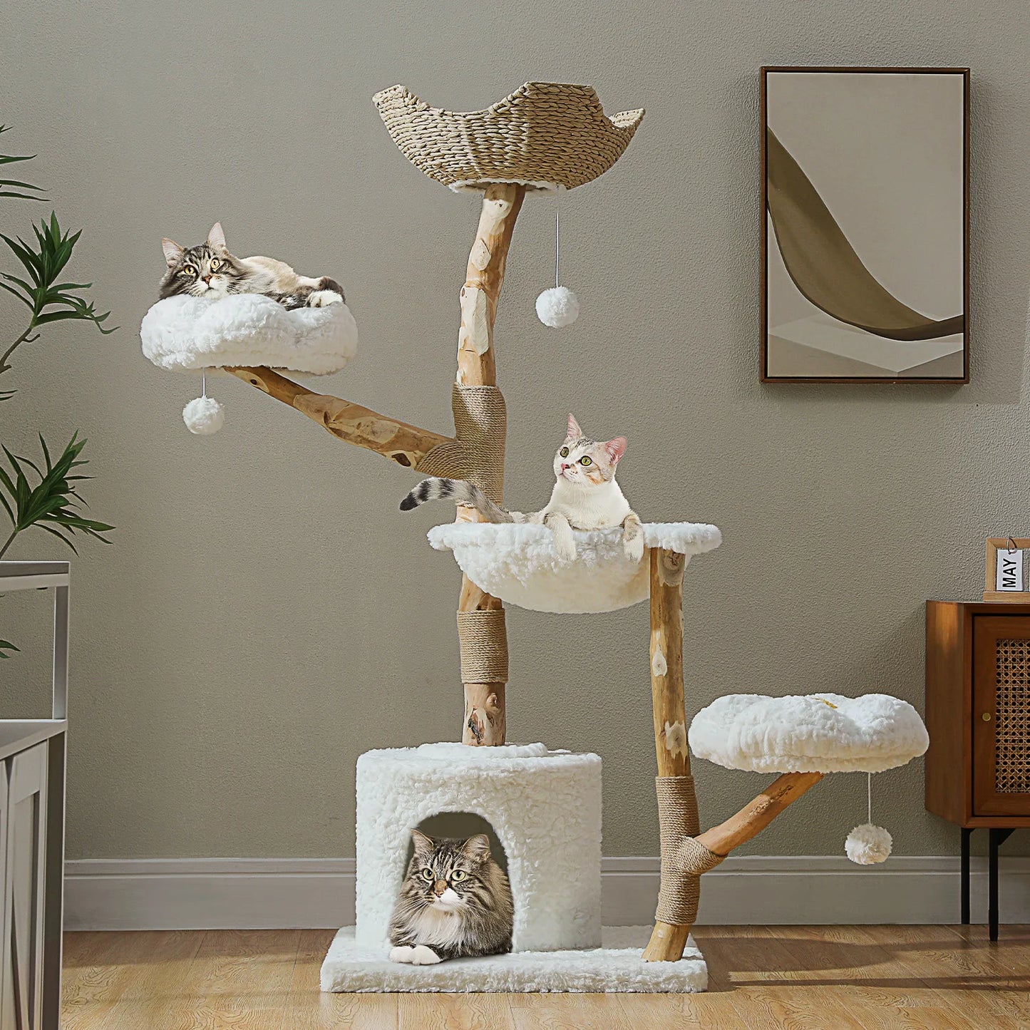 PAWZ Road Large Cat Tree Tower With Sisal Scratching Post