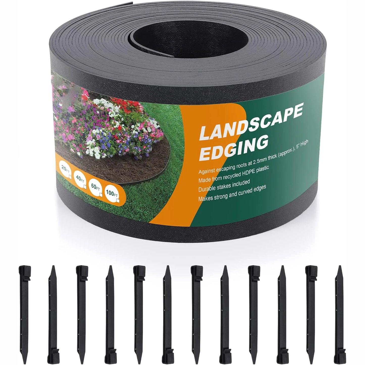 Plastic Garden Edging Border Coil With Anti UV Treatment