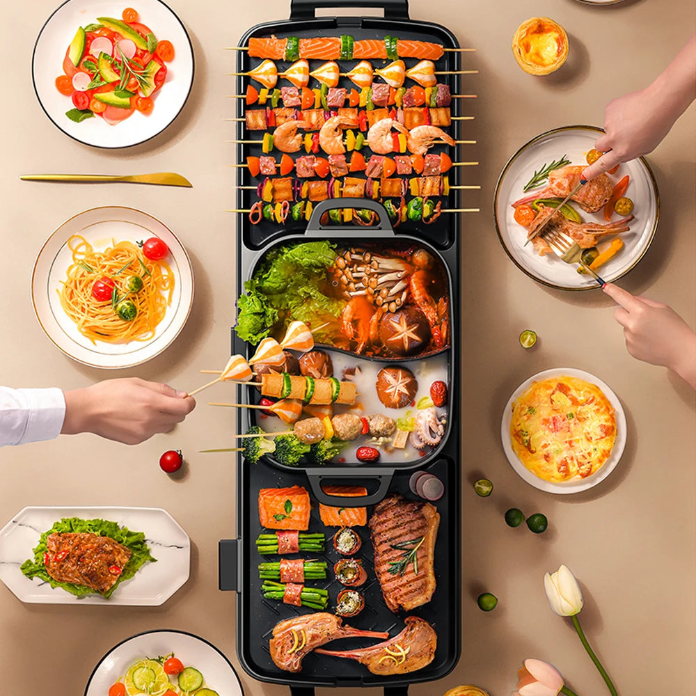 Versatile Grilling And Hot Pot For Family Gatherings