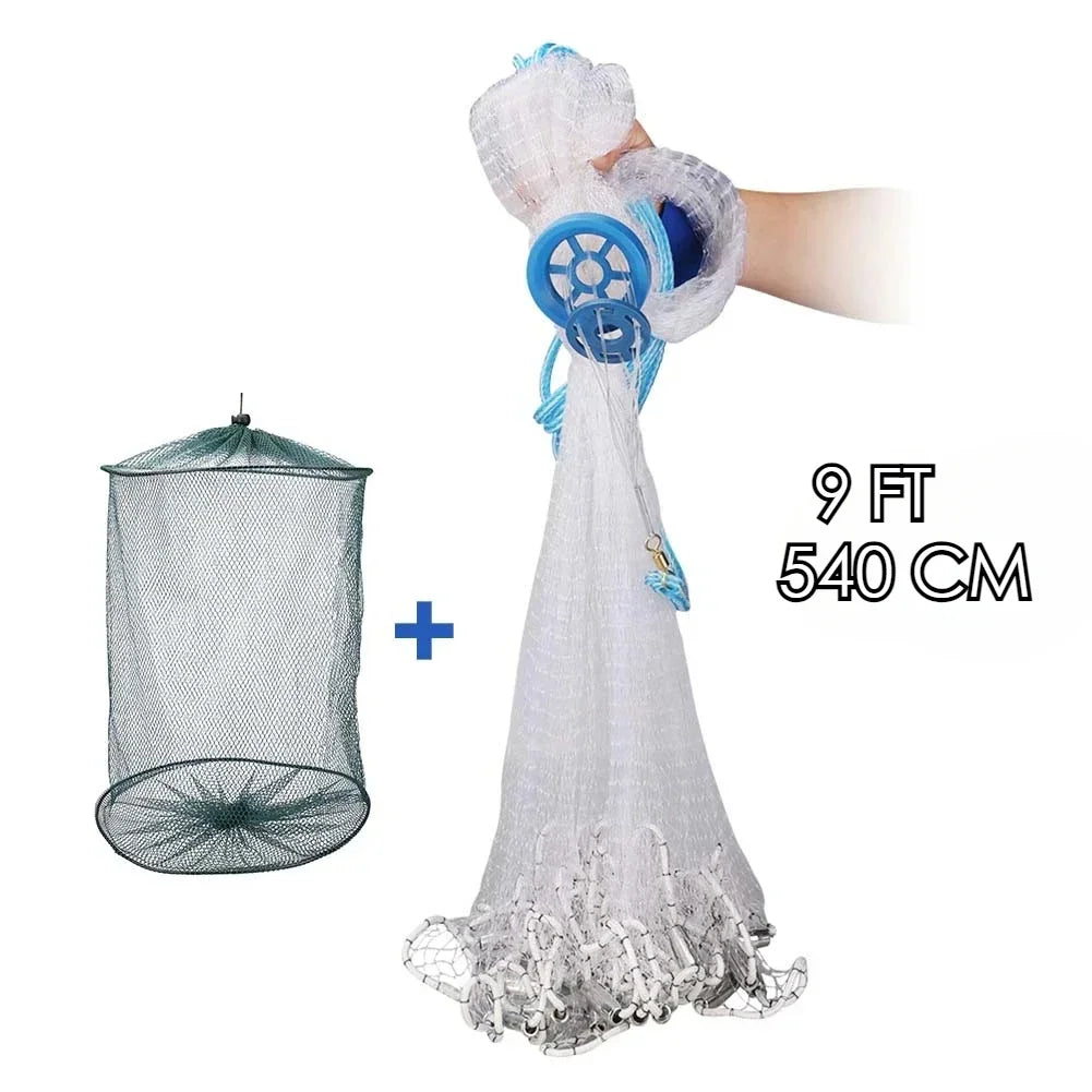 Cast Net For Fishing Shrimp Cage Freshwater And Saltwater