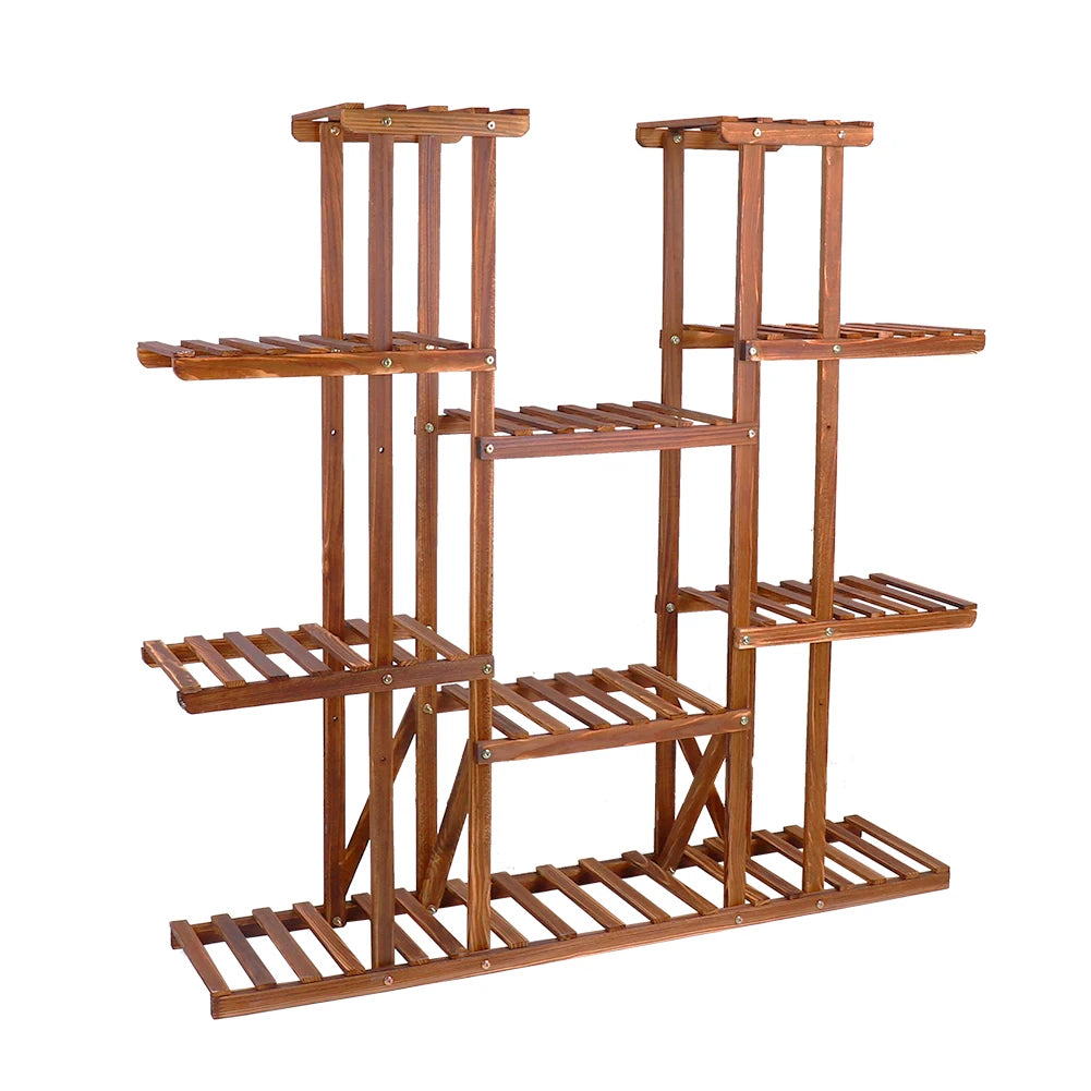 Wisfor Wooden Plant Shelf Indoor Outdoor MultiTier Plant Display Stand