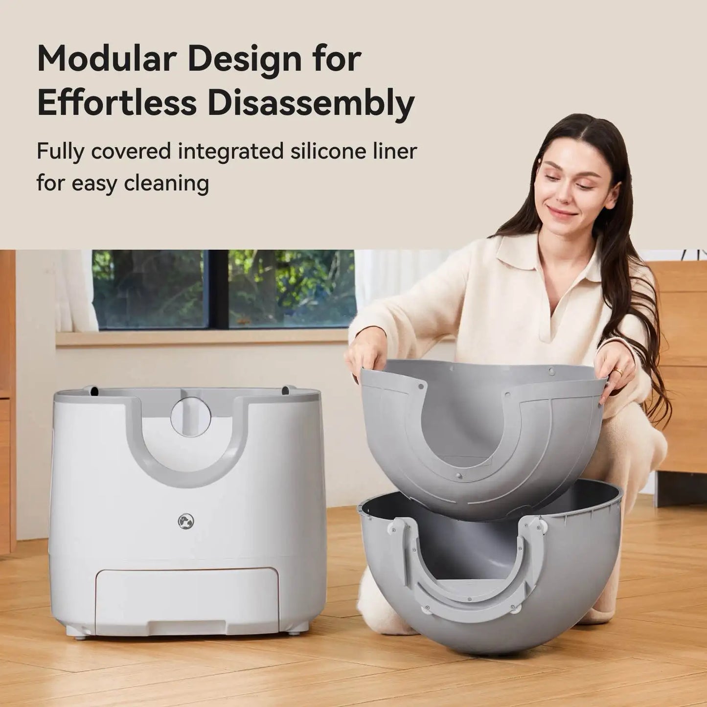 Furoomate Automatic Self Cleaning Cat Litter Box High Capacity