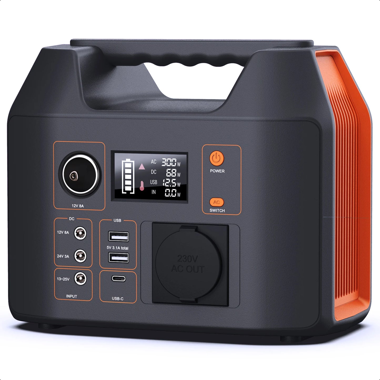 SinKeu Portable Power Station 300W Solar Generator with LiFePO4 Battery