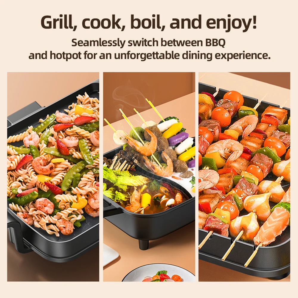 Versatile Grilling And Hot Pot For Family Gatherings