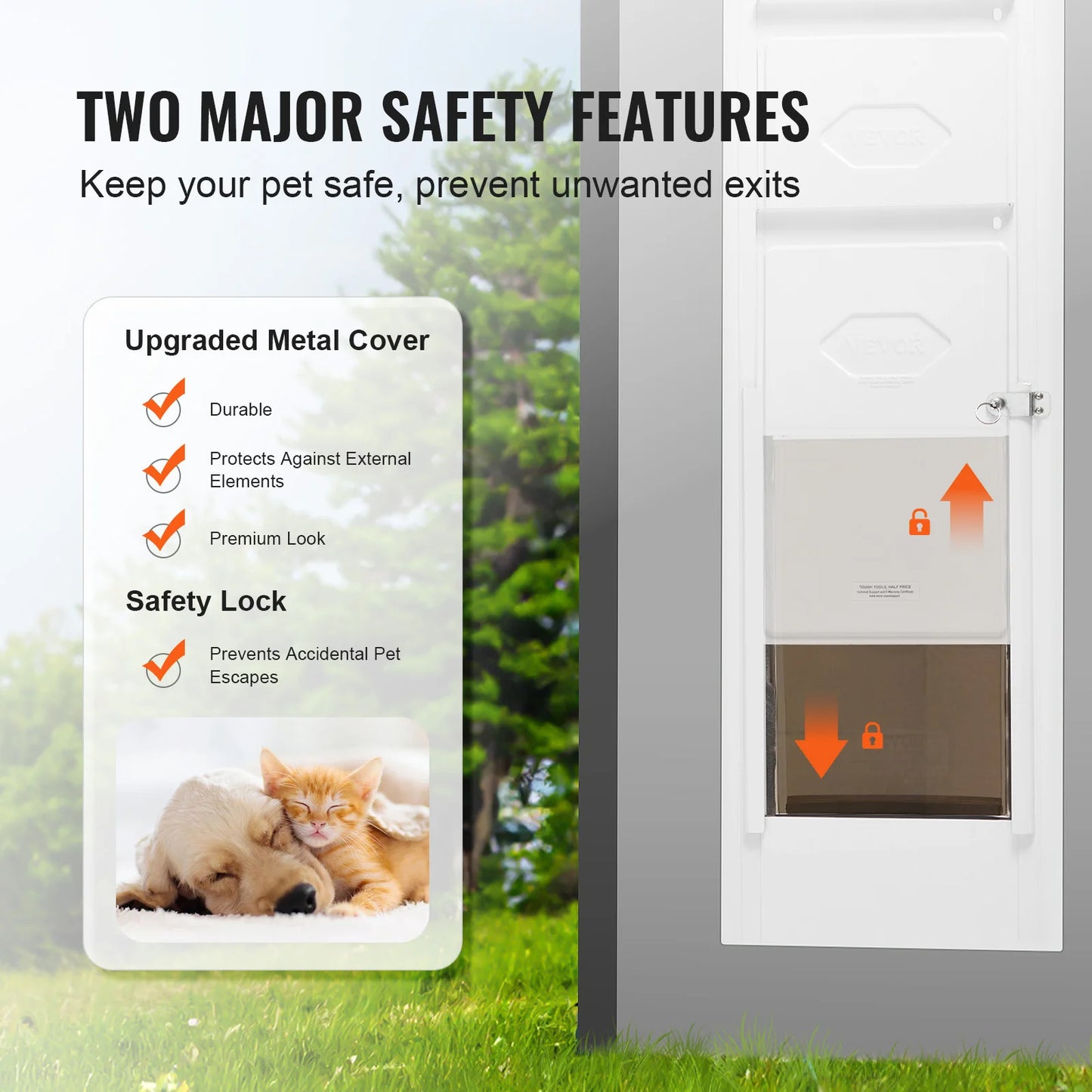Dog Door Sliding Glass Door With Adjustable Height Aluminum Frame