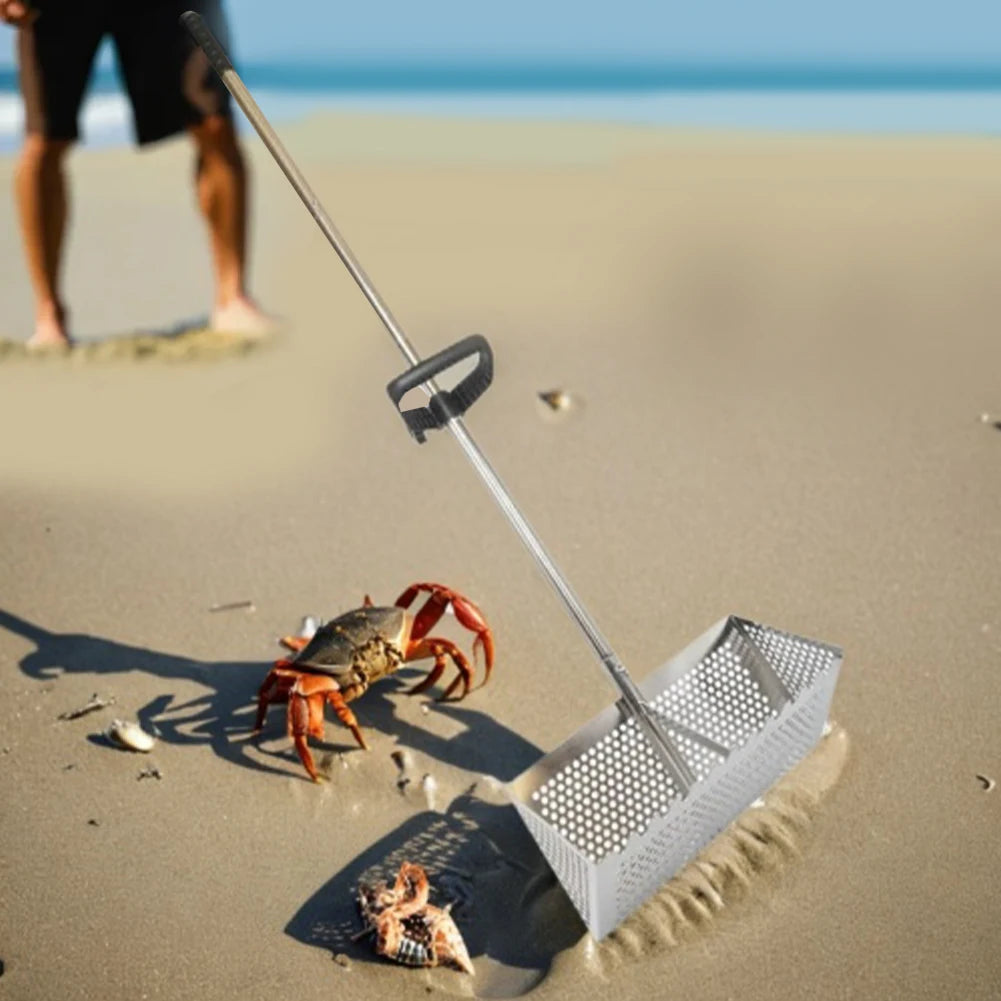 Stainless Steel Sand Screen Foldable Beach Shovel And Crab Trap